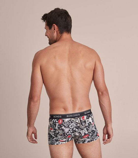 Bonds AFL&reg; Guyfront Trunks - Collingwood