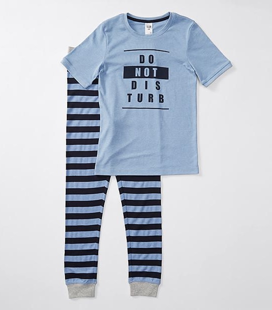 'Do Not Disturb' Short Sleeve Jersey Pyjama Set