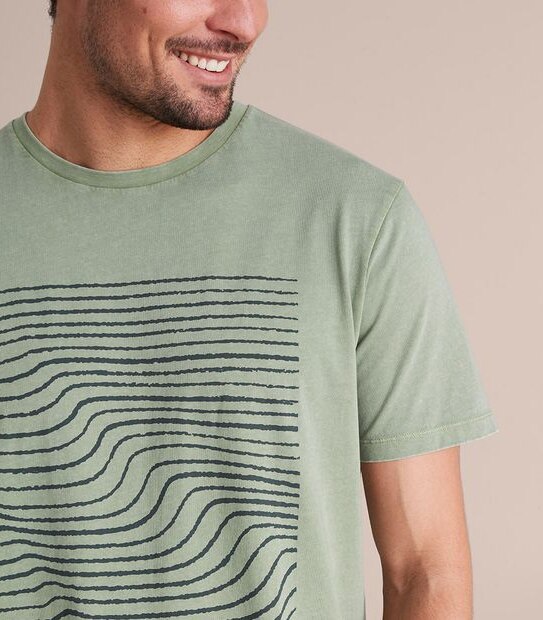 Printed Garment Dyed T-Shirt