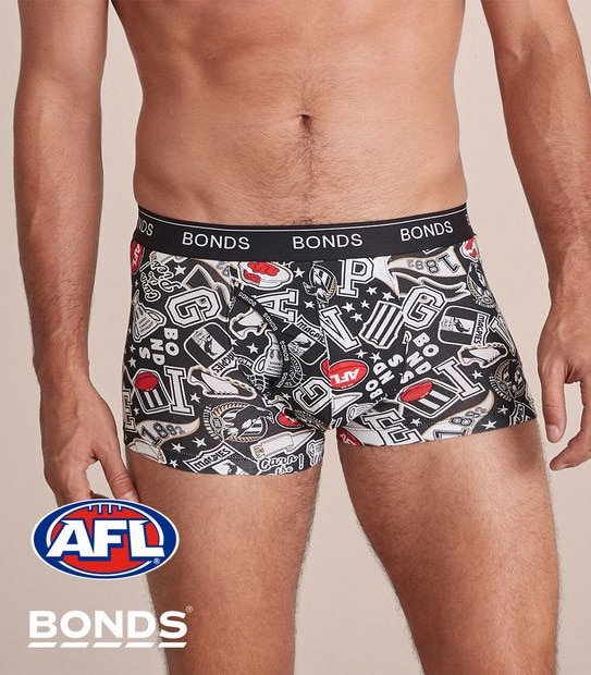 Bonds AFL&reg; Guyfront Trunks - Collingwood