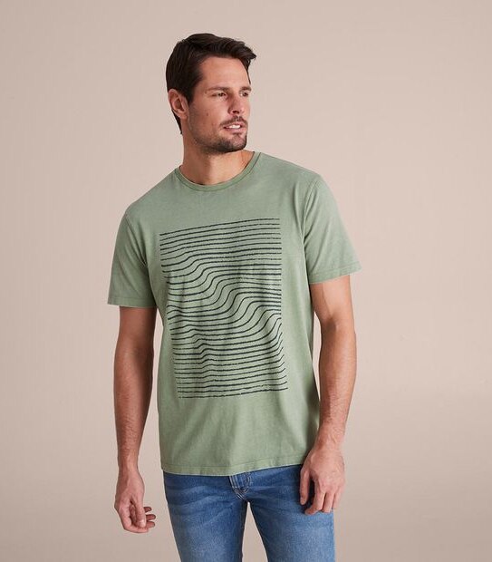 Printed Garment Dyed T-Shirt