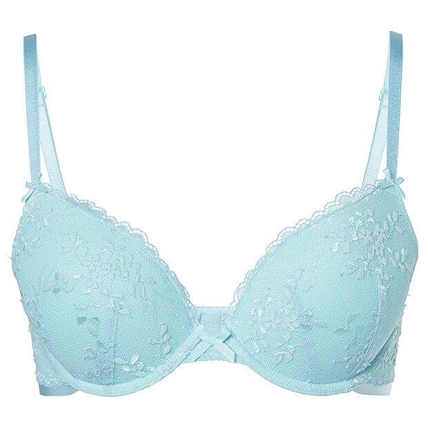 Lily Loves Meadow Lace Push-Up Plunge Bra - Seafoam Lily Loves Meadow Lace Push-Up Plunge Bra - Seafoam