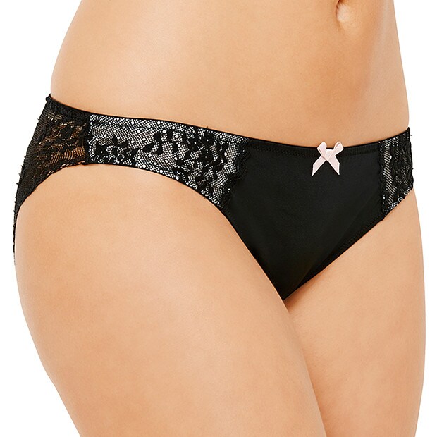 Lily Loves Meadow Lace Bikini Briefs - Black Lily Loves Meadow Lace Bikini Briefs - Black