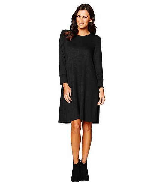 3/4 Swing Dress - Black