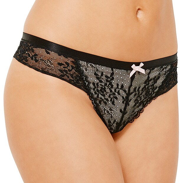 Lily Loves Meadow Lace G-string - Black Lily Loves Meadow Lace G-string - Black