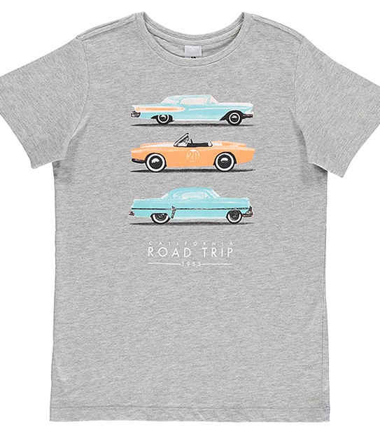 Boys' Short Sleeve Car Print T-Shirt