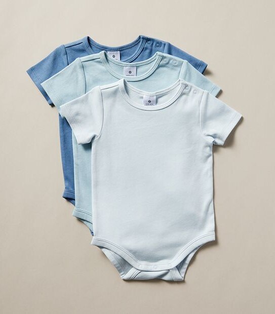 Baby Organic Cotton 3 Pack Bodysuits