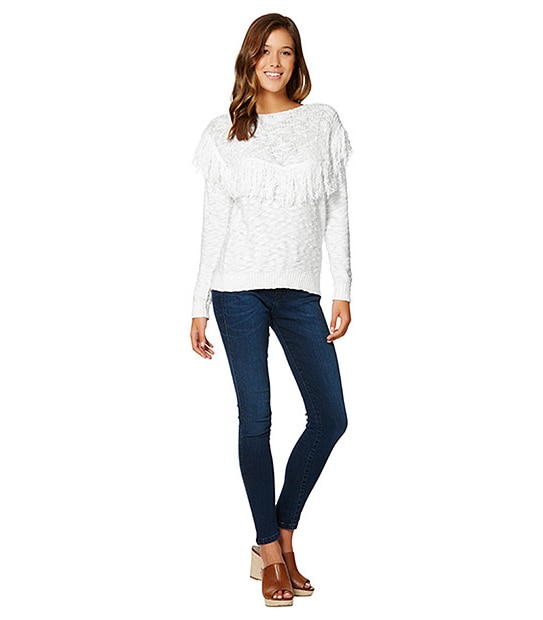 Lily Loves Fringe Jumper - Cream