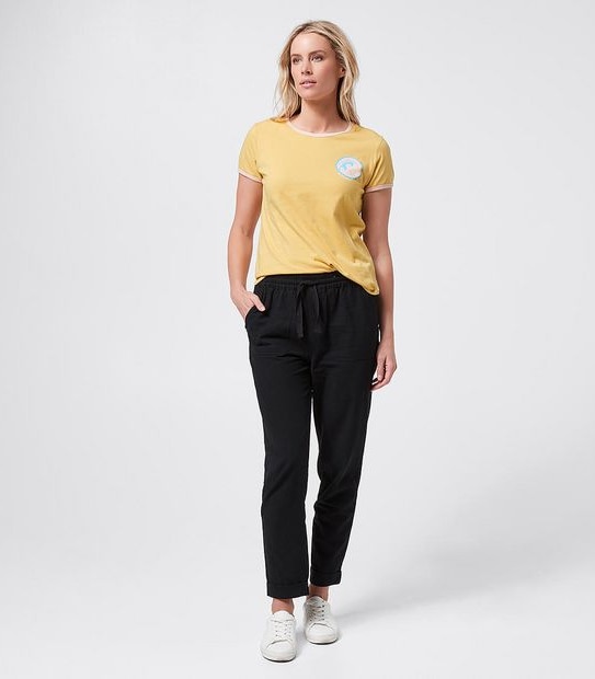 Piping Hot Rolled Hem Pants - Charcoal Black