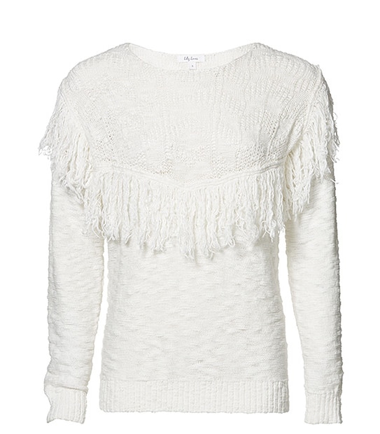 Lily Loves Fringe Jumper - Cream