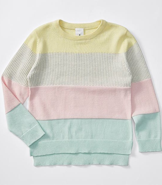 Textured Colour Block Knit Jumper