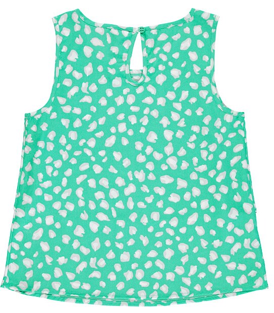 Girls' Double Layer Leopard Print Top