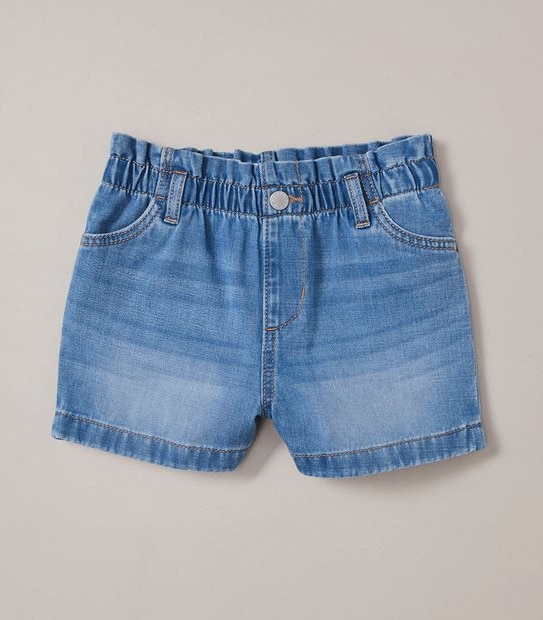 Paperbag Waist Denim Shorts