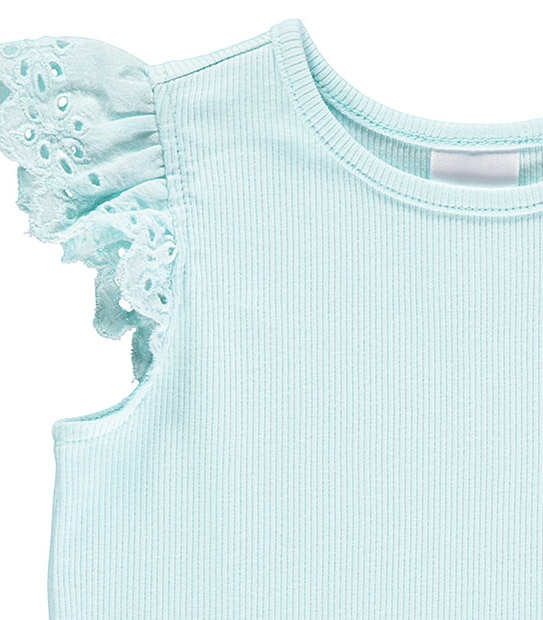 Girls' Embroidered Sleeve Top