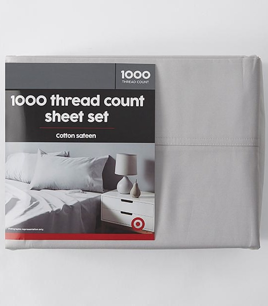 1000 Thread Count Sheet Set Grey Target Australia