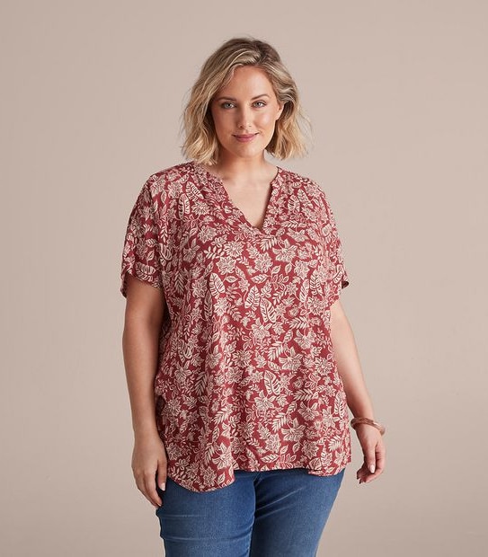 Curve Dallas Print Top