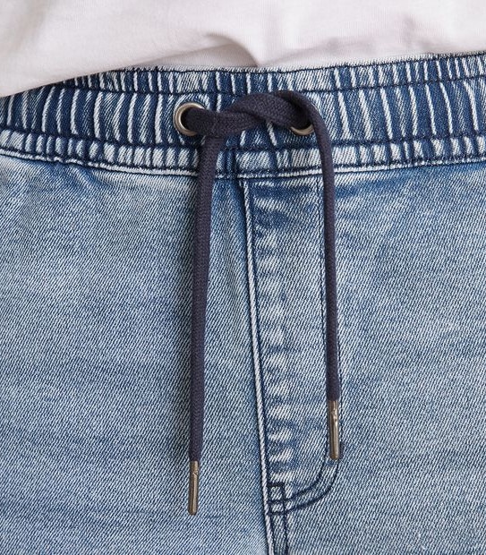 Knit Denim Shorts