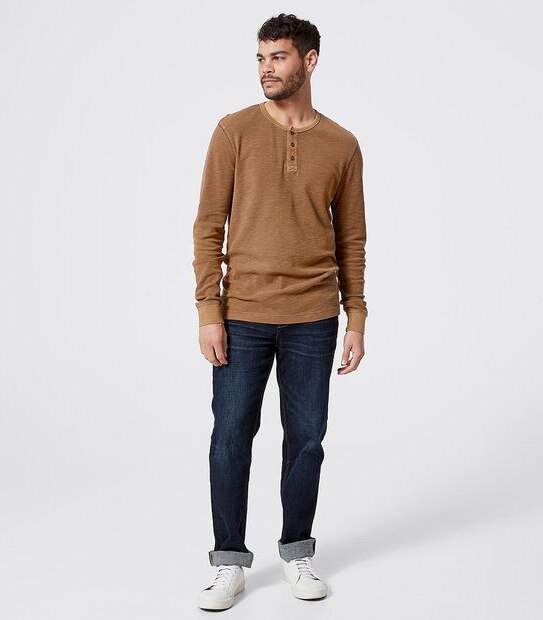 Slub Waffle Long Sleeve Top