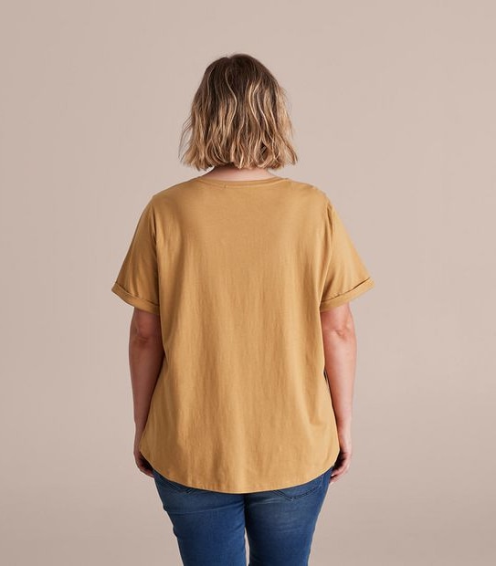 Curve Organic Cotton Print T-Shirt
