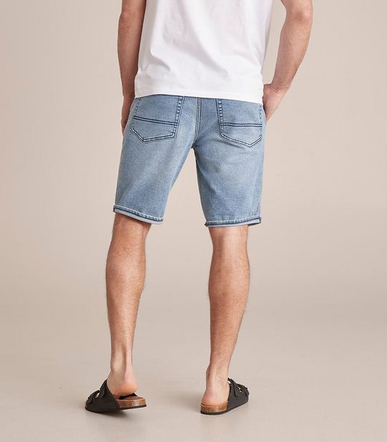 Knit Denim Shorts