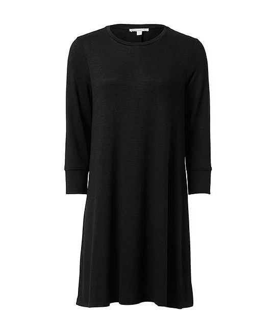 3/4 Swing Dress - Black
