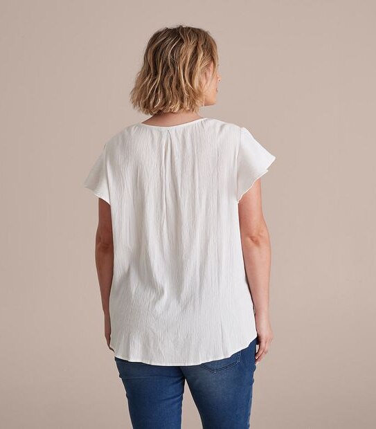 Curve Lace Spliced Trim Dallas Blouse