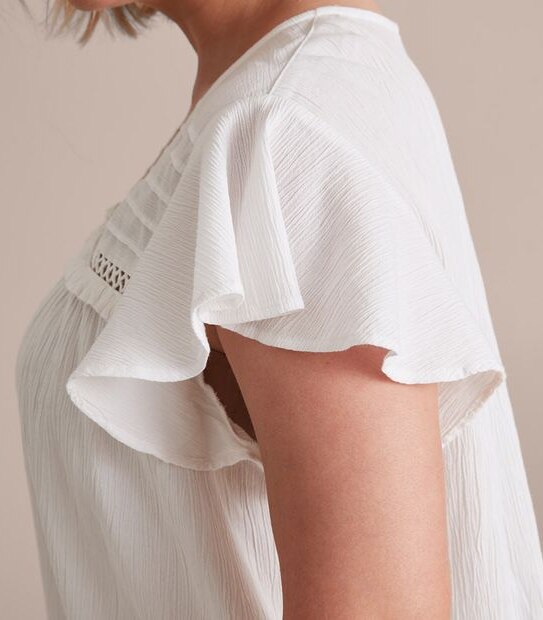 Curve Lace Spliced Trim Dallas Blouse
