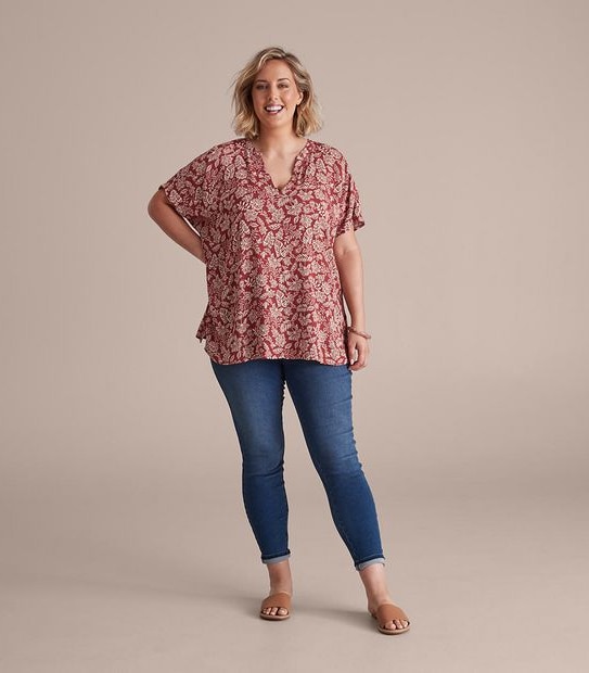 Curve Dallas Print Top