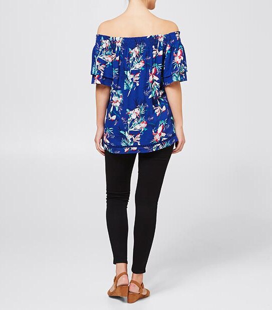 Shirred Off Shoulder Top