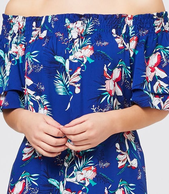 Shirred Off Shoulder Top