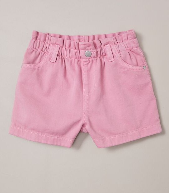 JP252927_01 GARMENT DYED PAPERBAG DENIM SHORT PINK Target Australia