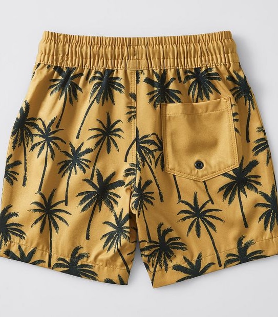 Palm Print Boardshorts - Gold