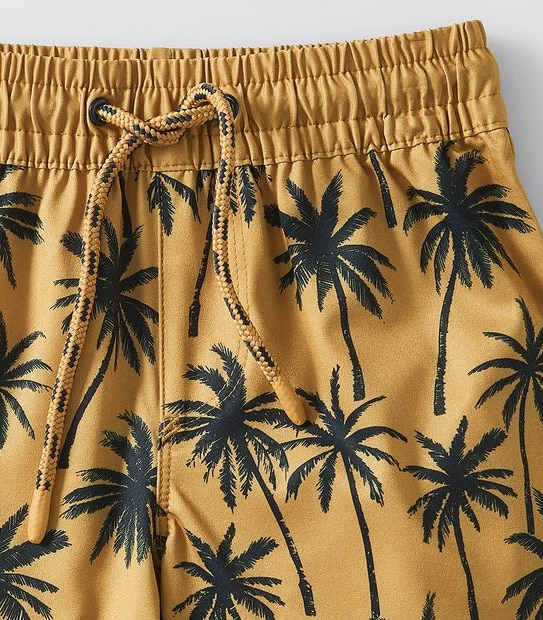 Palm Print Boardshorts - Gold