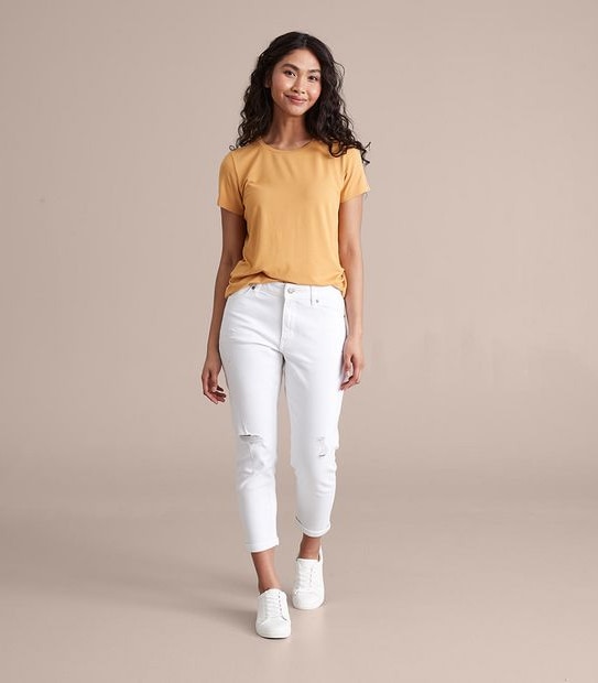 Modal/Elastane Crew Neck T-Shirt