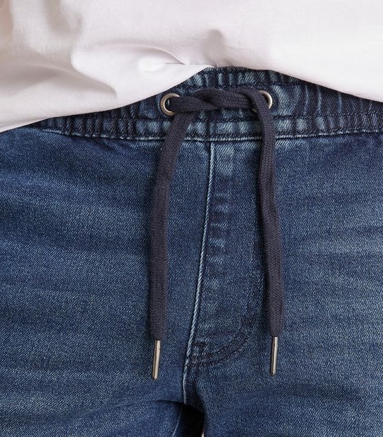 Knit Denim Shorts