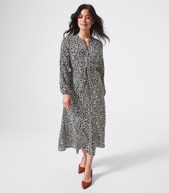 Soft Shirt Dress - Leopard Print