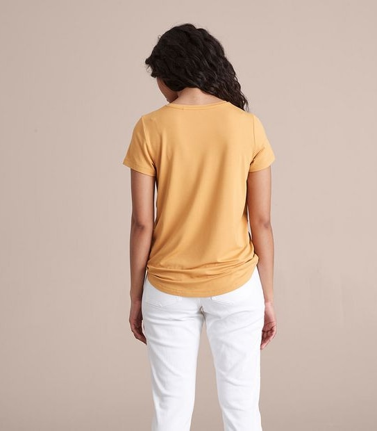 Modal/Elastane Crew Neck T-Shirt