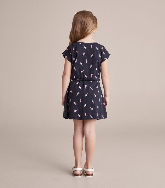 SE250902_02 DROP SHLDR DRESS AOP ICE CREAM NAVY