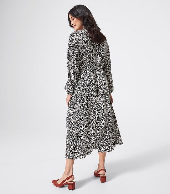 Soft Shirt Dress - Leopard Print