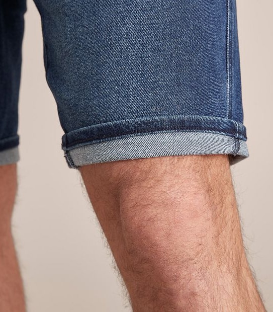 Knit Denim Shorts
