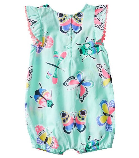 Baby Luna Butterfly Print Playsuit