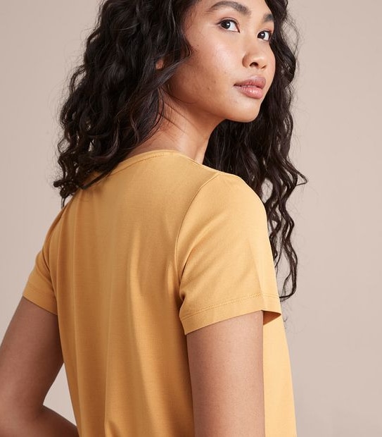 Modal/Elastane Crew Neck T-Shirt