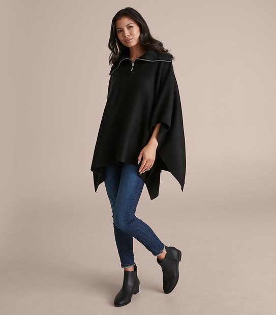 Zip Front Poncho