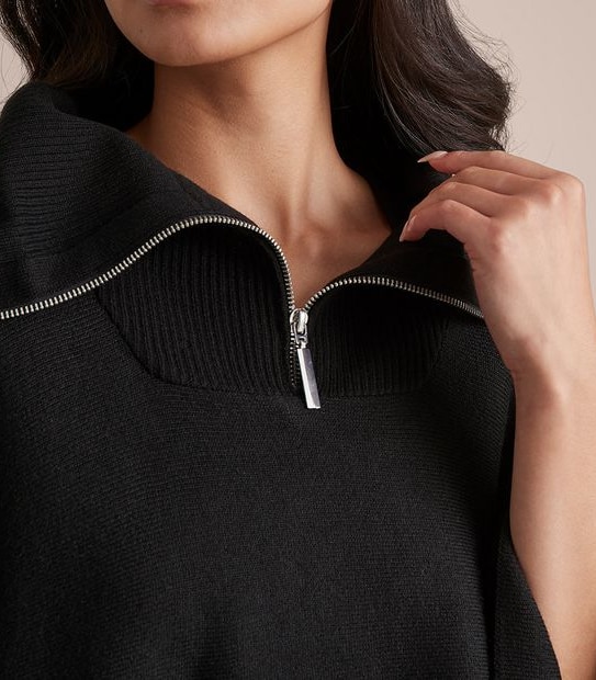 Zip Front Poncho