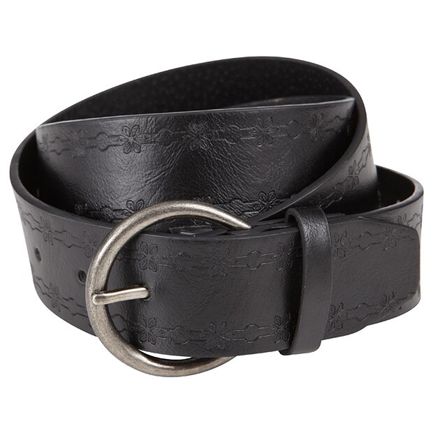 Ladies' Embossed Belt <B>- Black</B> Ladies' Embossed Belt <B>- Black</B>