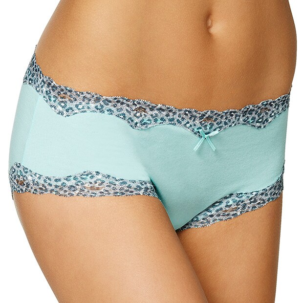 Lace Boyleg Briefs - Aqua Lace Boyleg Briefs - Aqua