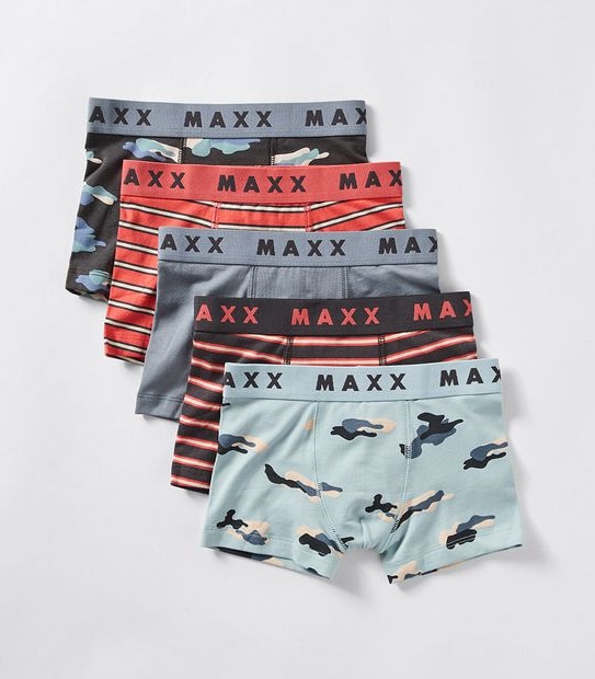 Maxx Boys 5 Pack Trunks