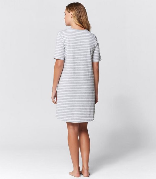 Striped Henley Sleep T-Shirt Nightie