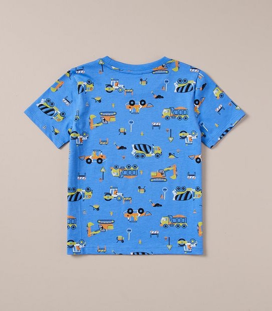 Organic Cotton Construction Vehicle Pyjama Set