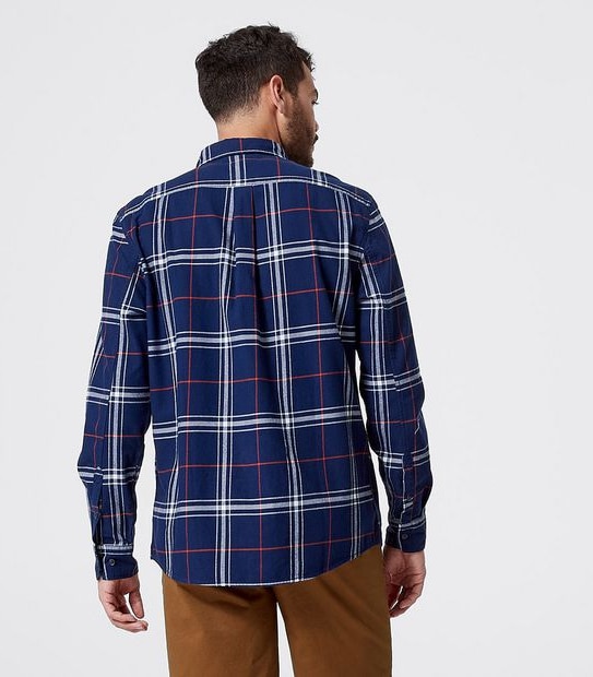 Check Shirt - Indigo/Orange